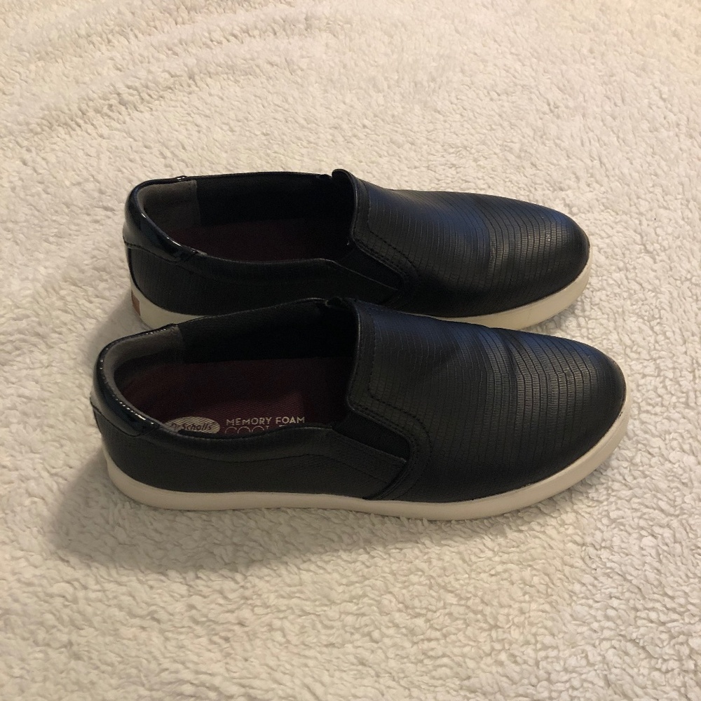 Womens Dr Scholl's Memory Foam Cool Fit Black Slip On Size 8